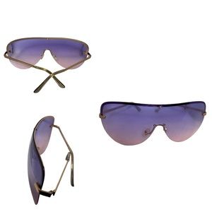 Blaze Oversized Purple Rimless Sunglasses Eyewear